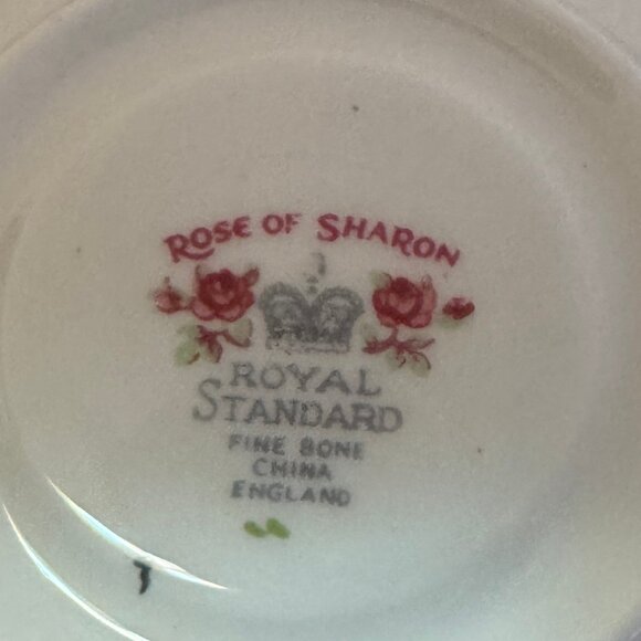 ROYAL STANDARD coffee cup & saucer Fine bone china England, "Rose of Sharon" - Picture 6 of 6